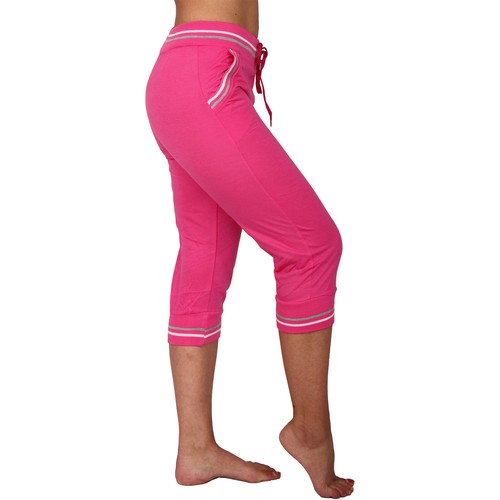 Hose Capri Sport Fitness 3/4 Niedrige Leichte Jogging Blumen 89 Flowers Taschen - Picture 10 of 36