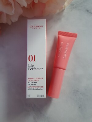 Clarins   Lip Perfector Rose Shimmer 01 Lip Gloss 5ml Neu