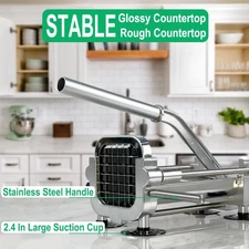 French Fry Cutter, Heavy Duty Potato Slicer, Stainless Steel Potato Cutter
