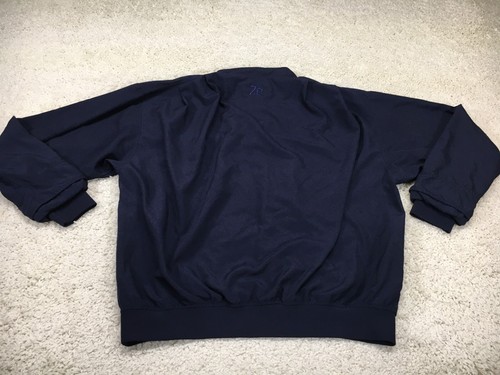 Zero Restriction Jacket Mens Extra Large Blue Windbreaker Golf 1/4 Snap USA 90s - Picture 11 of 16