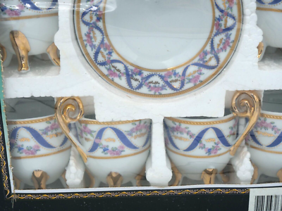 Fine Porcelain 12 piece teacup & saucer set for 6 people Dinerware Coffee  Cups | eBay