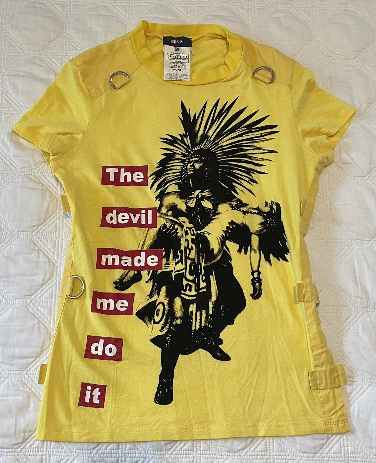 Versus Versace vintage yellow Pop Art graphic tee