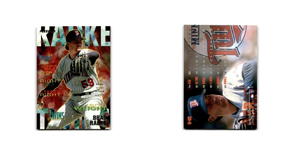 Brad Radke Rookie 1995 Fleer Update #U-62 Minnesota Twins Baseball Card NM - Image 3 of 3