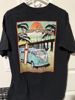 #ad Dunn Edwards Paints C 10 Vw Bus Black T Shirt Tee Size XL Rare Vintage Tee $17.49