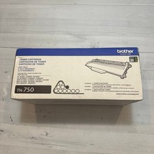 Brother authentic TN-750 black high yield toner cartridge open box NEW