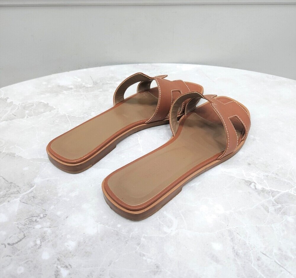 PANTOFOLA D’ORO Hermes Ciabatte Sandali Oro Arancio 102202978