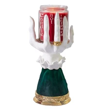 NEW IN BOX! Bath & Body Works WITCH'S HAND w/SKULL RING Pedestal for single-wick