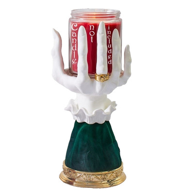 NEW IN BOX! Bath & Body Works WITCH'S HAND w/SKULL RING Pedestal for single-wick