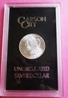 1884-CC MORGAN SILVER DOLLAR. GSA HOLDER. NO BOX OR COA. UNCIRCULATED.