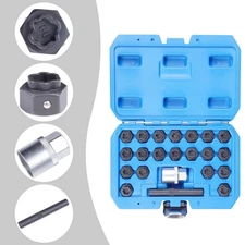 22 Pcs NEW Locking Lug Nut Master Key Set Wheel Lock Removal Tool for BMW