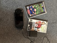 Sony PSP 3000 Slim Black Handheld Game System In Very Good Condition + Charger