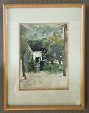 Artiste à identifier - Aquarelle sur papier - Signée - Villerville - 1938