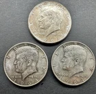 1964 USA HALF DOLLAR-lot of 3- (.9 silver)
