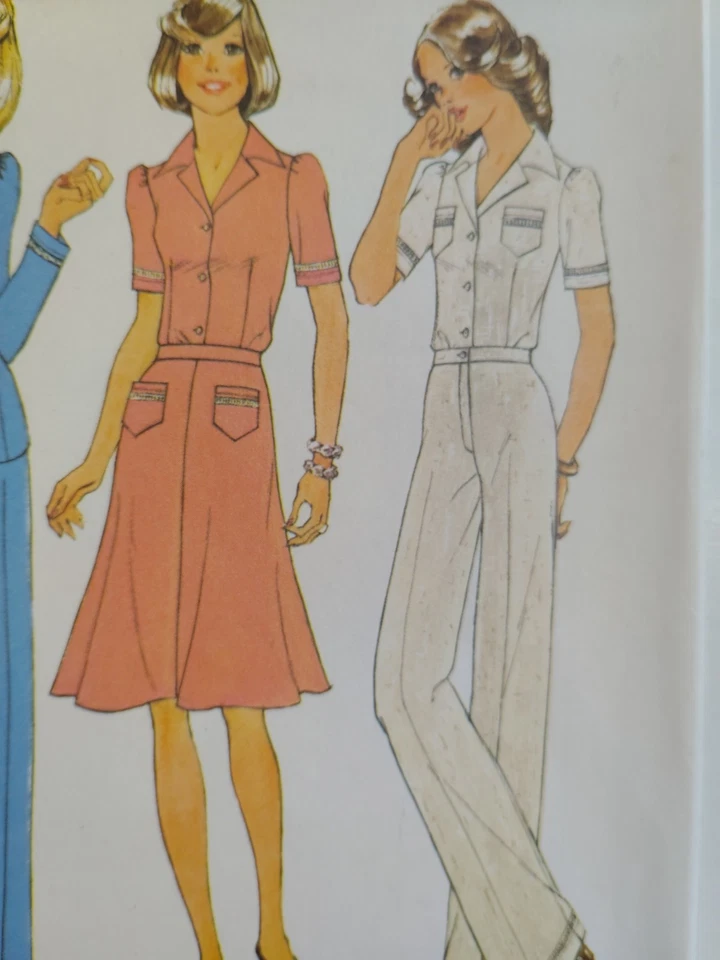 Simplicity 6860 Dress Top Skirt Pants Sewing Pattern Ladies 12 UC Wide Leg VTG - Image 4 of 4