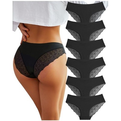 Damen Unterwäsche Seamless Slips Damen  Hipster Mehrpack 6 Stück