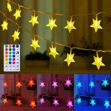 Minetom Color Changing Star String Lights - 17 ft 50 LED Star Fairy Lights wi...