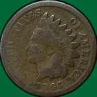 1864 Bronze Indian Head Cent Good G Coin, Scratched #34007