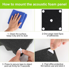 240Pcs Acoustic Foam Panels Tape, Removable Mounting Tape for Wall Double Sided