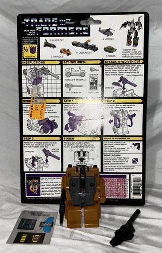 Transformers Swindle 100% Complete G1 Uncut Full Card Back Bruticus Hasbro 1986