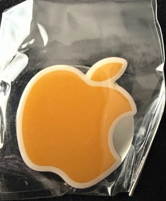 Apple Store Yellow Logo Enamel Pin   Apple Inc Advertising Collectible