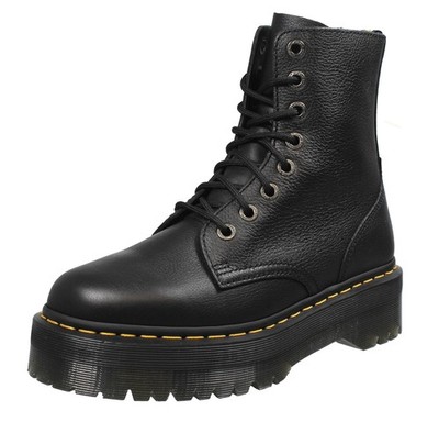 Dr. Martens Jadon Iii - Amphibien Plateau Leder Pisa Schwarz - Damen Schuhe