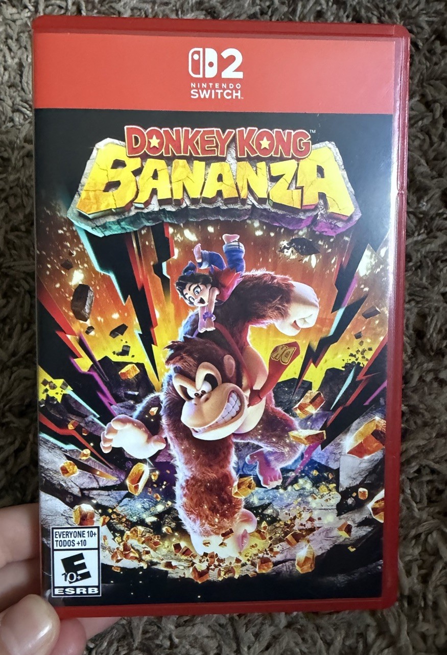 DONKEY KONG BANANZA NINTENDO SWITCH 2 VIDEO GAME COMPLETE CIB Cartridge Mario S2