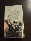 10 oz Silver Bar - APMEX (2012 Year of the Dragon)