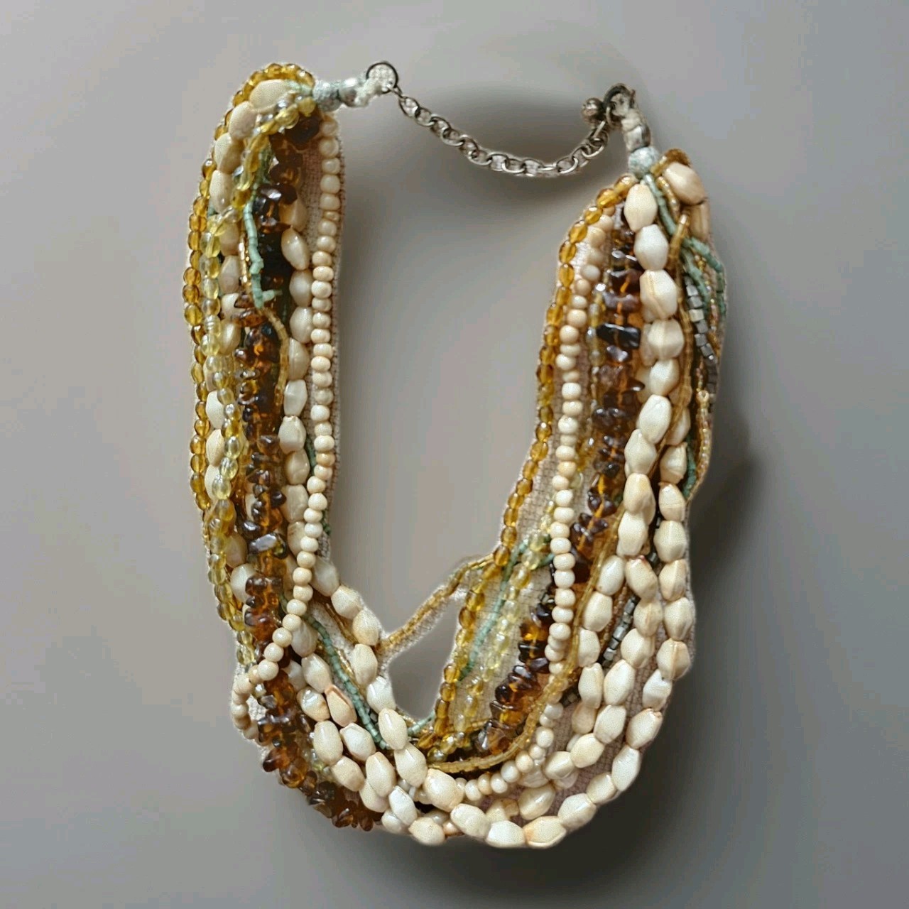 Preowned Multiple Strands Multicolor Beaded 18 In… - image 1