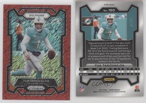 2023 Panini Prizm Red Shimmer Prizm /35 Tua Tagovailoa #190