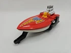 Lesney Matchbox Sea Fire Boat And Trailer No 5 Red White W/ Orange Driver 1979