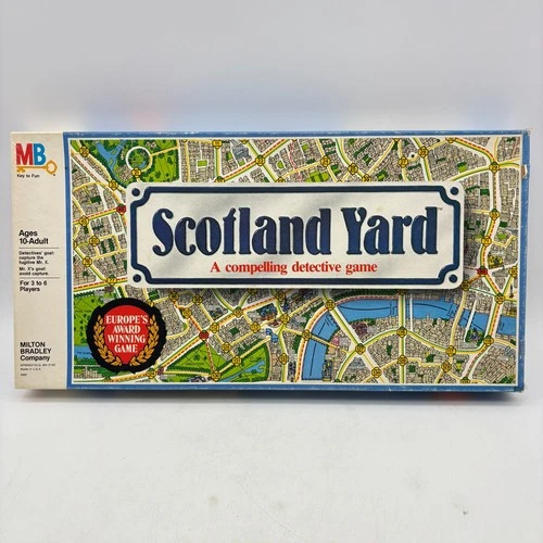 VINTAGE Scotland Yard COMPLETE Milton Bradley 1985 Crime Detective Mister X