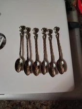 Mid- Century Vintage hildesheimer Rose Dessert Spoon SET(6) NOT SILVER no Brand