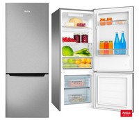 Amica KüHl-Gefrierkombination Silber 205L 144Cm Hoch Freistehend KüHlschrank