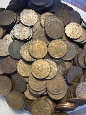 5 Öre Dänemark / Denmark 100 Stk. Münzen Konvolut/Lot