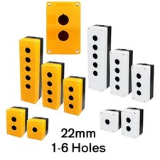 1-6 Hole Switch Box for 22mm 7/8" Power PushButton Plastic Enclosure Waterproof