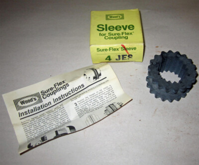 Woods 4JES Split Sure-Flex Sleeve Coupling Insert, Model 4JES, New