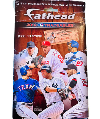 Fathead 2012 MLB 4 Pack Tradeables Peel & Stick Moveable Vinyl Decals 5 x7 