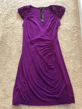 Belle Jeune Women Dress Sleeveless Party Short Mini Dresses Medium Purple New