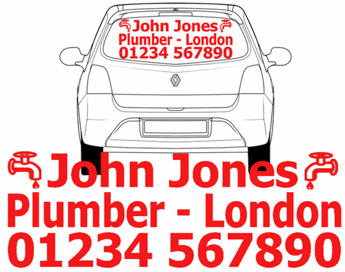 Geschäftsfahrzeug Fenster Aufkleber für Klempner Decal Beschilderung Grafik Auto Van SI11 - Bild 1 von 3