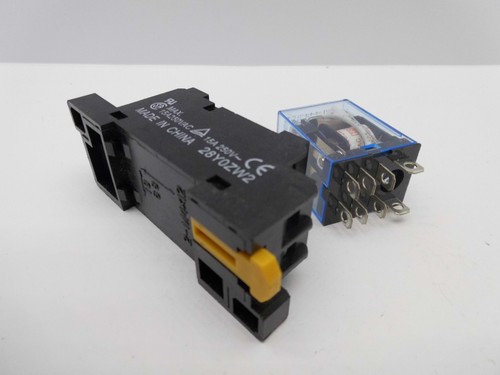 OMRON LY2NJ 10 AMP 8 PIN POWER RELAY DPDT BASE 12, 240 VOLT AC DC SILVER COIL - Picture 12 of 12