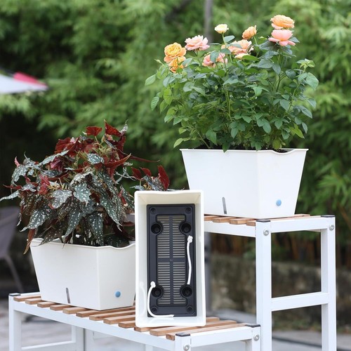 Window Box Planter 6 Pcs, 12.1 Inches Self Watering Plant Pots White - Picture 9 of 9