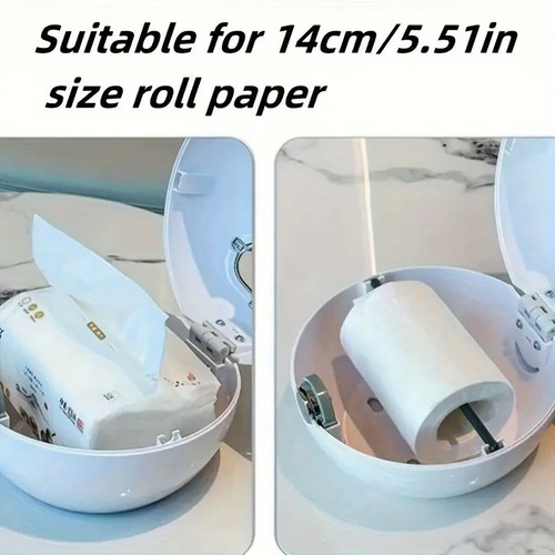 Wall Mounted Paper Towel Holder for Kitchen and Bathroom Roll Dispenser Storage - Picture 9 of 12