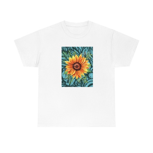 Sunflower, floral, Unisex Heavy Cotton Tee, Graphic t-shirt - Bild 3 von 7