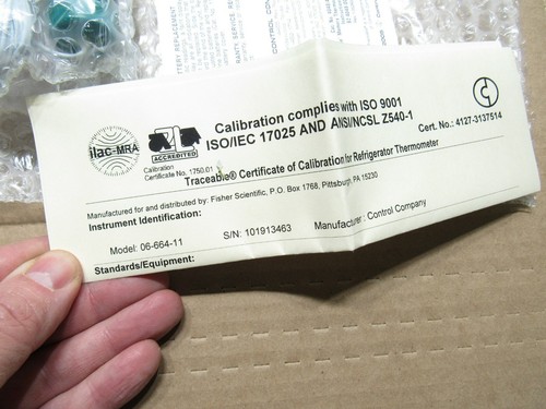 Fisher Scientific TRACEABLE Refrigerator Freezer THERMOMETER THERMOSTAT - Picture 7 of 8
