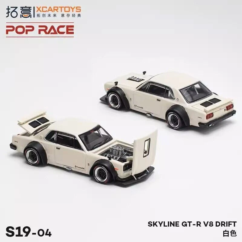 ミニカー POPRACE 1/64 SKYLINE GT-R V-S DRIFT XCartoys x POP RACE 1:64 SKYLINE GT-R V8 DRIFT ADVAN Black red