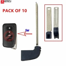 10x Smart Remote Emergency Key Blade Blank for Lexus ES300H IS200T GS350 RC500