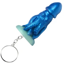 Creature Cocks Cocktopus Keychain - Blue - Novelty Gag Gift Party Favor