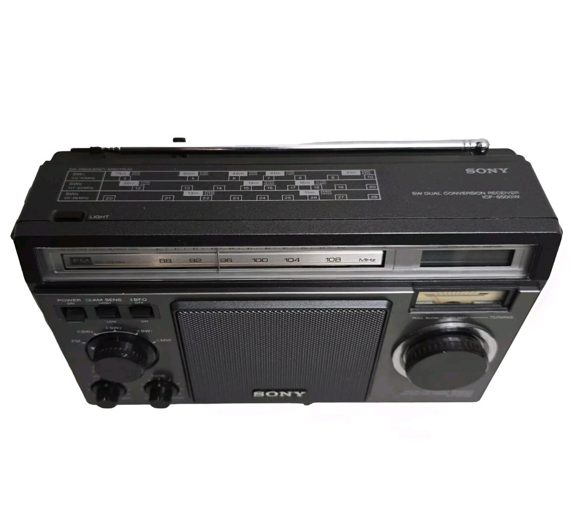 Sony ICF-6500W FM Shortwave SW MW 5-Band Radio Receiver