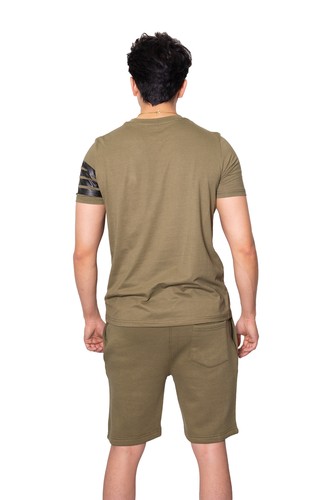 Mens Summer 2-Piece Outfit Set Short sleeve shirt & short set Sports top (2252) - Picture 5 of 14