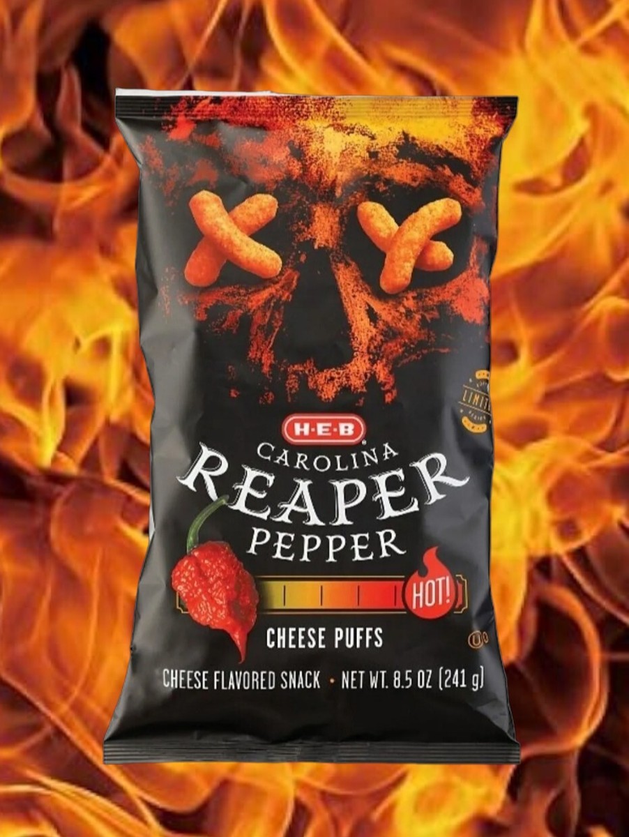 🔥 Carolina Reaper Cheese Puffs, 8.5oz Large Bag Spicy And Hot 🔥 | eBay